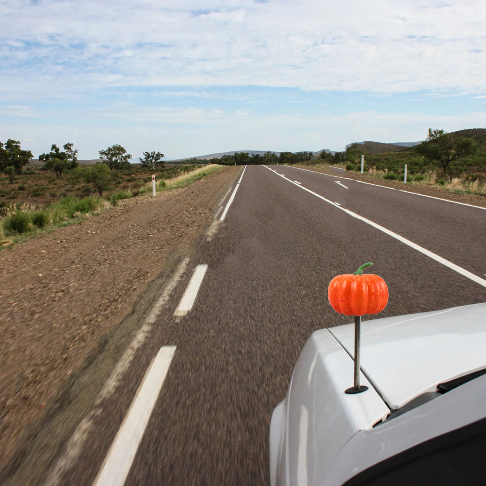 

Cute Pumpkin Roof Ornament Foam Weatherproof Auto Exterior Accessory Antenna Topper Playful Vehicle Decoration For All Models