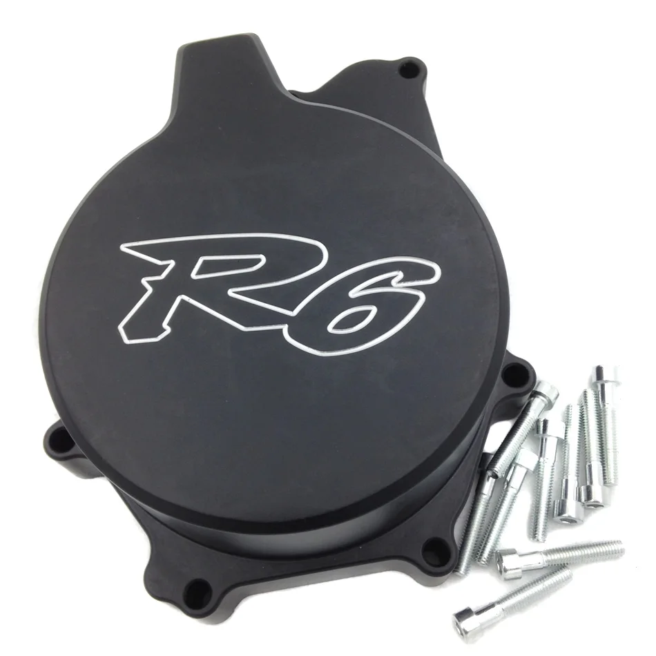 

For 1999-2002 2000 2001 Yamaha YZF R6 YZF-R6 yzfr6 Engine Stator cover Left side Motorcycle Bike Black / Chrome