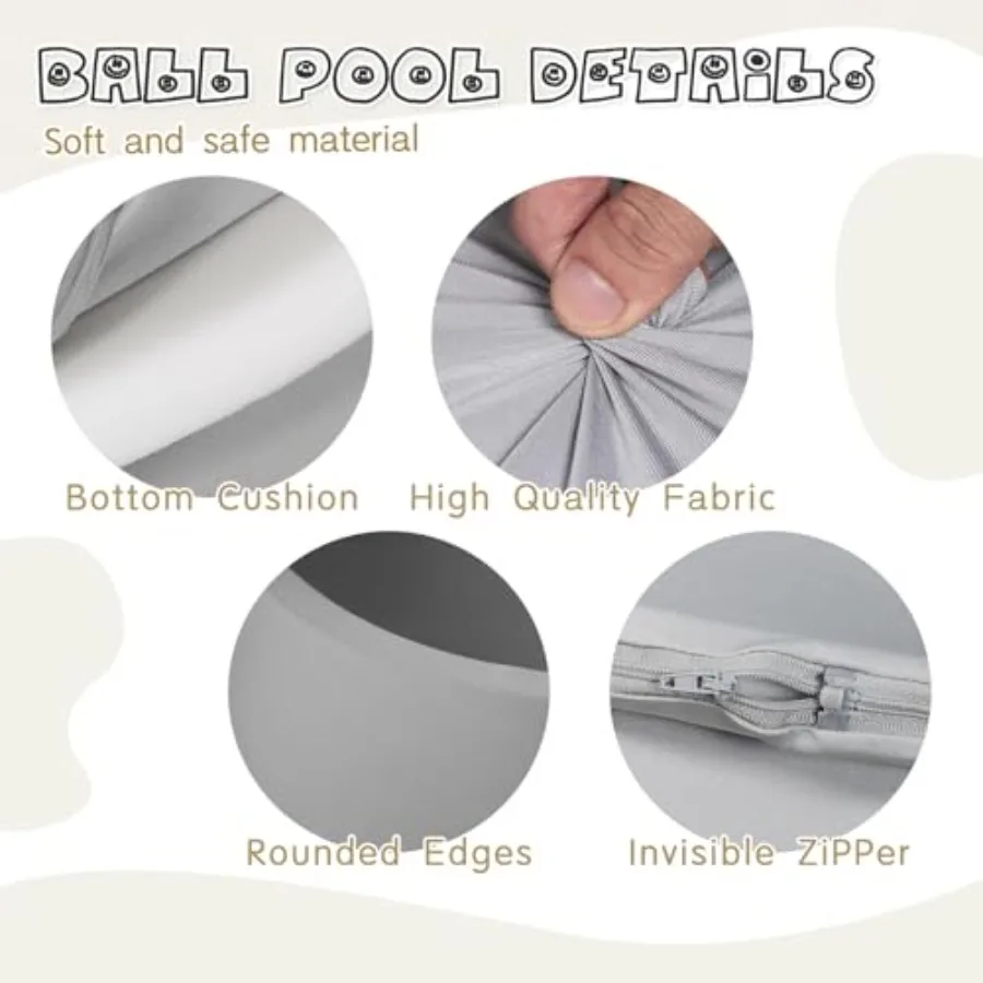 47인치 소프트 볼 피트용 폼 볼 피트, 다채로운 공 포함, 실내 놀이 장비, 이상적인 장난감 선물