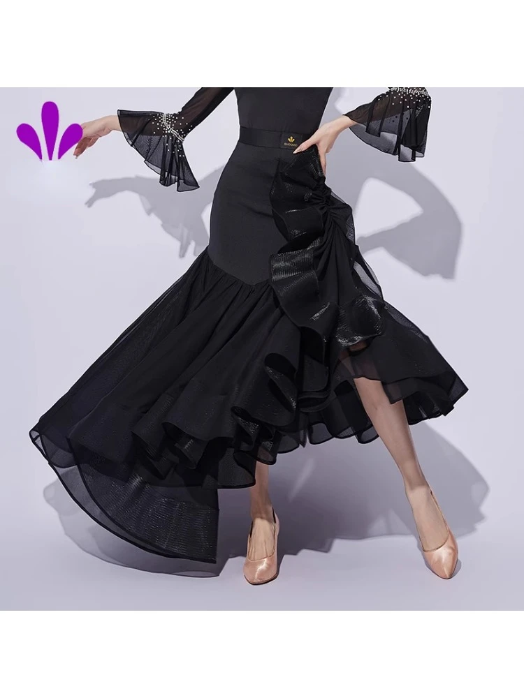 

Modern Dance Dress New Half Skirt Dance Dress Long Skirt Professional Waltz Dance Costume Performance Dress Big Swing Skirt