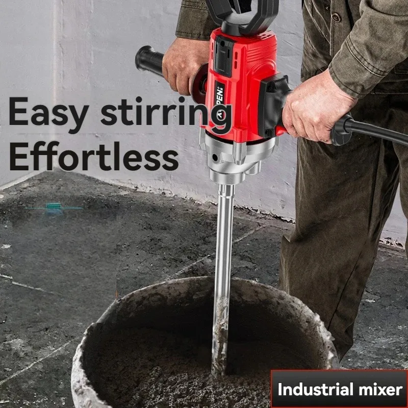 4680W Concrete Mixer Machine Electric Mixer, Electric Power Plaster Mixer, Stepless Speed Regulation Cement Paint Putty Stirring