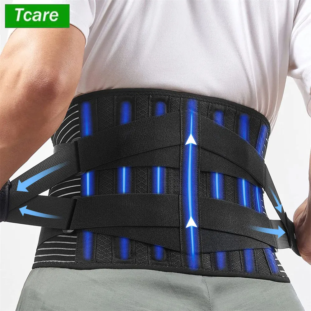 Tcare Back Lumbar Support Belt Orthopedic Corset Spine Decompression Gym Waist Trainer Fajas Brace Back Pain Relief Health Care