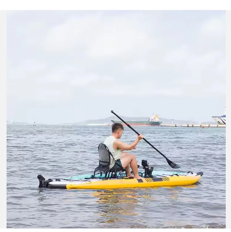 Convenient and practical new Seies 11' Ocean Fin Drip Needle dual-color transparent inflatable pedal fishing boat