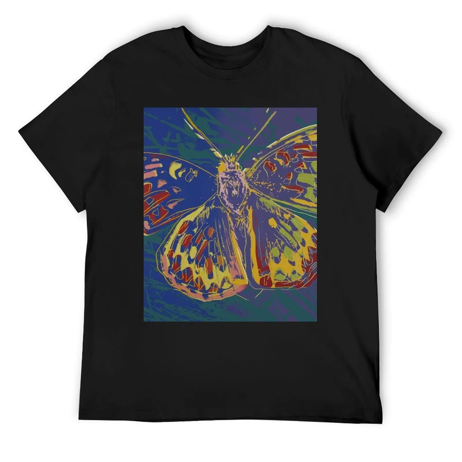 AW Silverspot Butterfly in blue T-Shirt cotton graphic tees new edition shirts graphic tee Men's cotton t-shirt