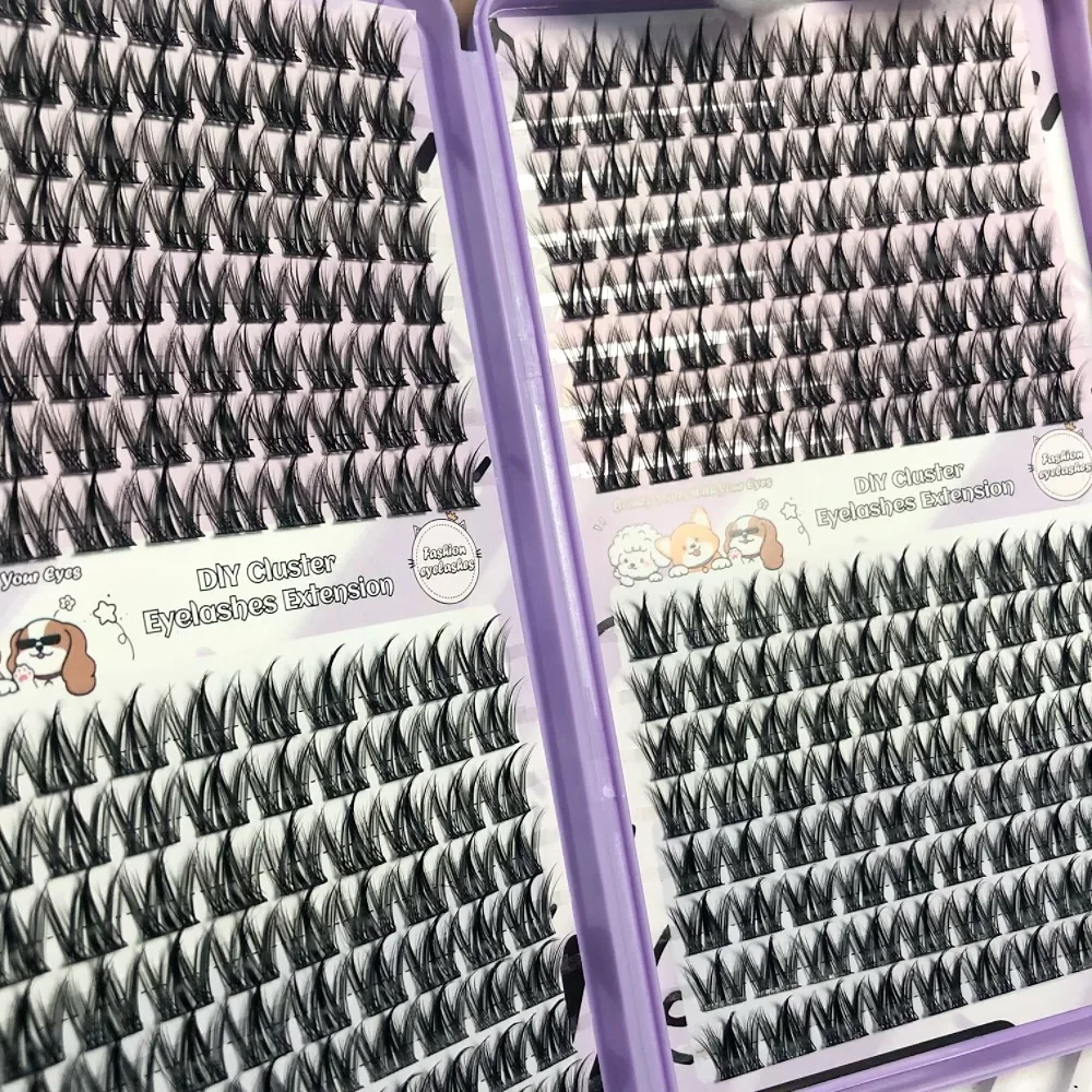 32 Rows 320PCS  Eyeslashes Extension False EyeLash Clusters Book Makeup DIY Individual Lash Cluster Kit Segmented Grafting Mink