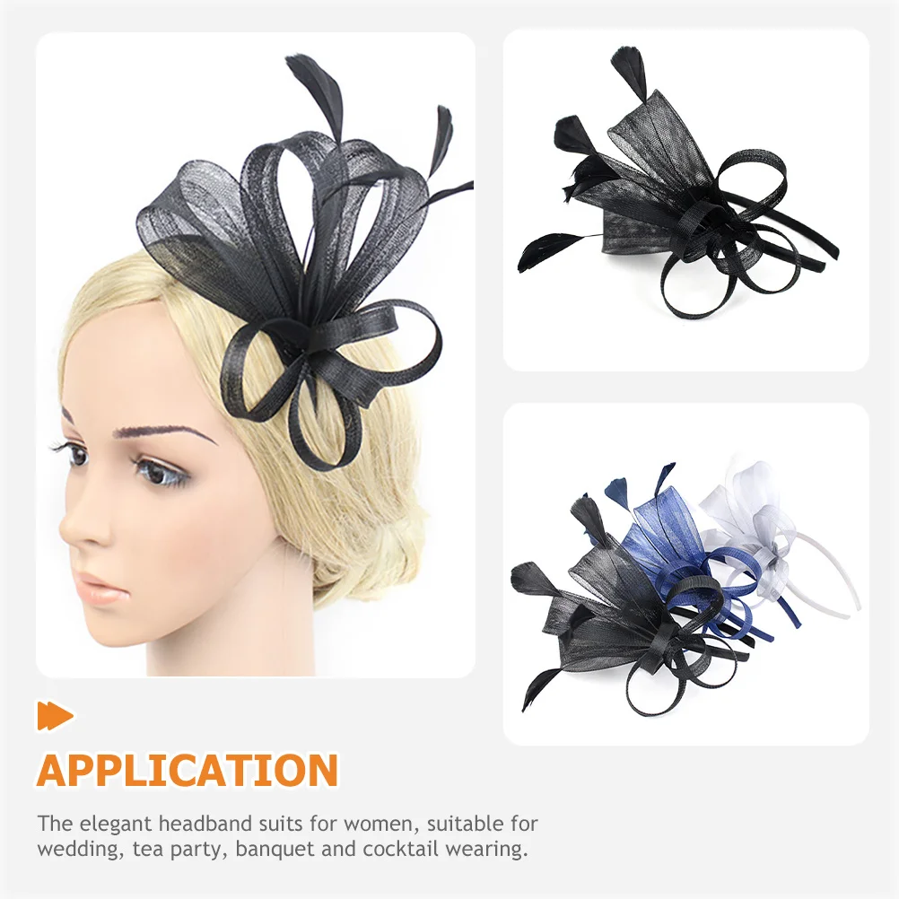 

Flower Hair Clip Elegant Fascinator Headband For Women Wedding Tea Party Dressy Hair Accessory 1920S 1950S Style