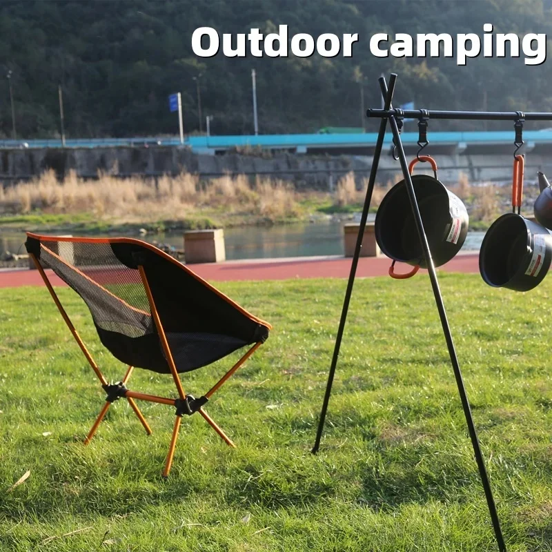 Ultra-light Aluminum Alloy Moon Chair Camping Folding Portable Backrest Chair Outdoor Fishing Picnic Hiking Leisure Seat - view 2