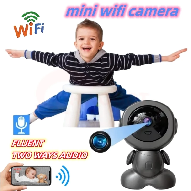 Mini Camera Wifi Two Way Voice Action IP Camcorder Lens Wide Angle Sport Video Recorder Smart Home Night Vision Micro Cam Magnet