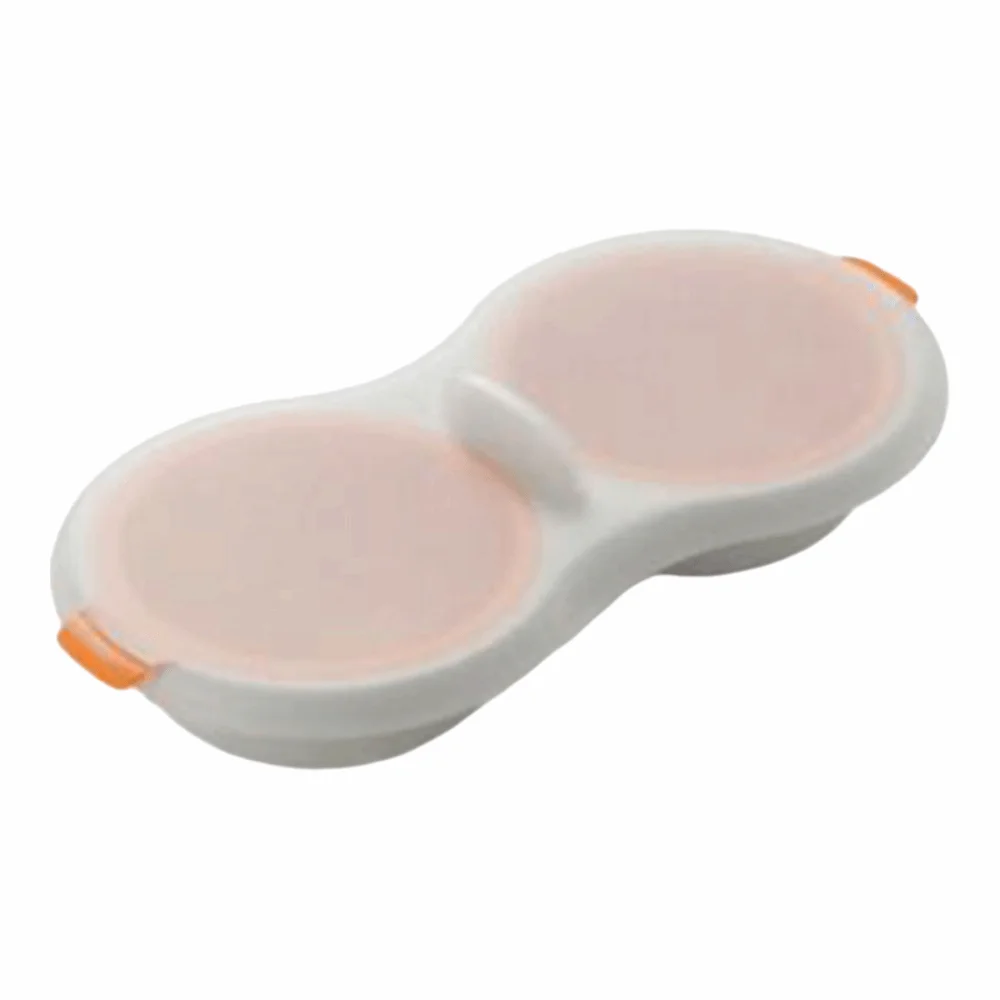 Food Grade Microwave Egg Poacher with Lid Non Stick Egg Cooking Tools Quick Heating Heat Resistent Microwave Egg Steamer
