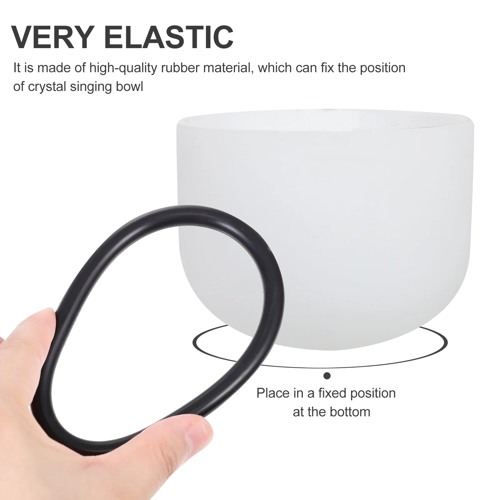

3 Pcs Music Bowl Washer Instruments Singing Pad Decor to Heal Sound Rubber Cushion