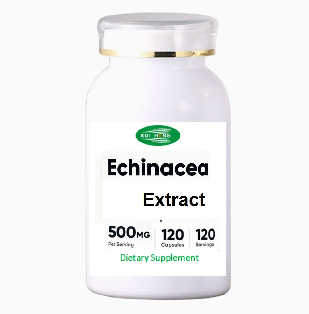 1Bottle Echinacea 500mg, 120 Capsules, 120 Servings,