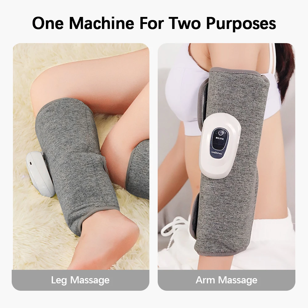 Wireless Leg Massager Smart 3 Modes Air Compression Massage Relief Muscle Pain Relax Electric Vibration Heated Arm Calf Massager