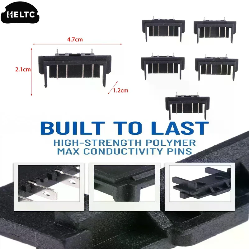 5Pcs 21V Li-Ion Battery Power Tools Charger Connector Terminal 4 Pin For Power Tool Battery Accessories