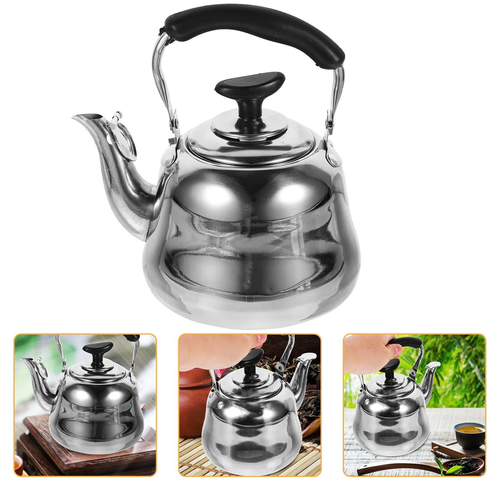 

Stainless Steel Kettle Water Jugs Teakettle Teapot Stove Top Whistling for Stovetop Food Grade Coffee Pots