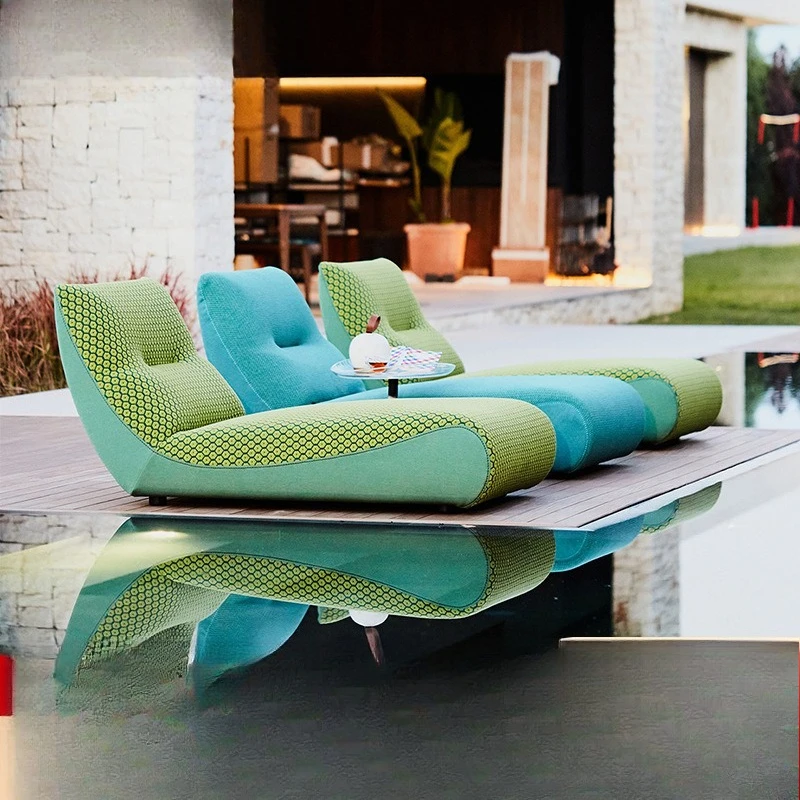 

Outdoor Balcony Designer Furniture Princess Reclining Chair Lazy Sofa Single Lunch Break Chair Internet celebrity sofa bed