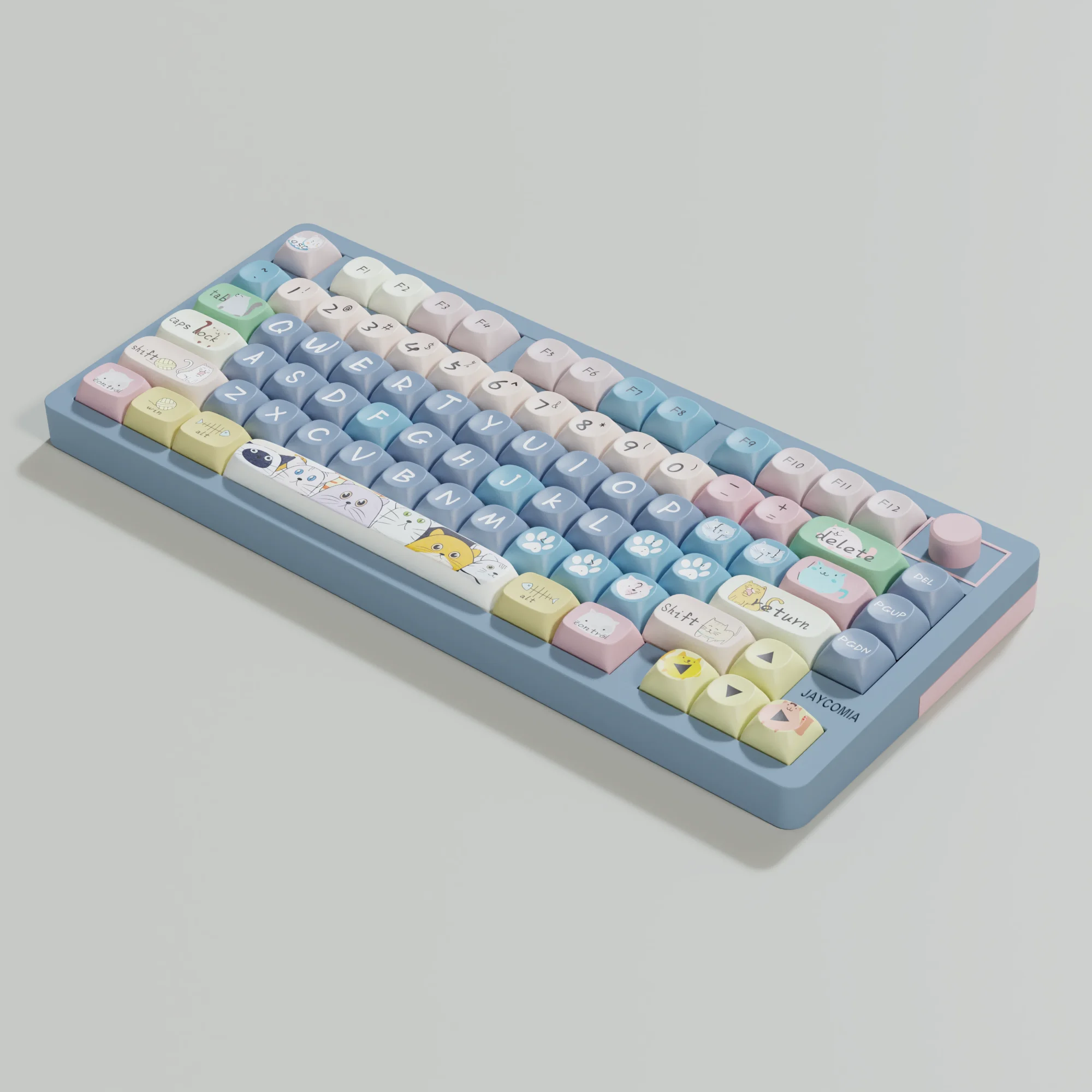 Imagem -04 - Conjunto de Teclado Mecânico Perfil Moa Pbt Keycaps Coreano Alemão Espanhol Brasil Árabe Iso Ansi Grande Layout 75 61