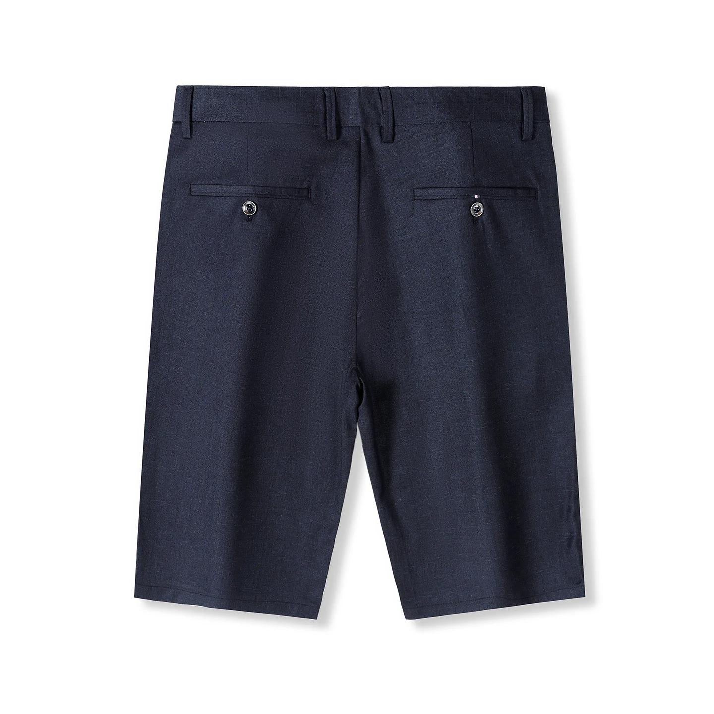 Summer Thin Men's Suit Shorts, Fashionable Vertical Striped Business Knee-length Pants, Loose Casual Dark Gray Mid-pants
