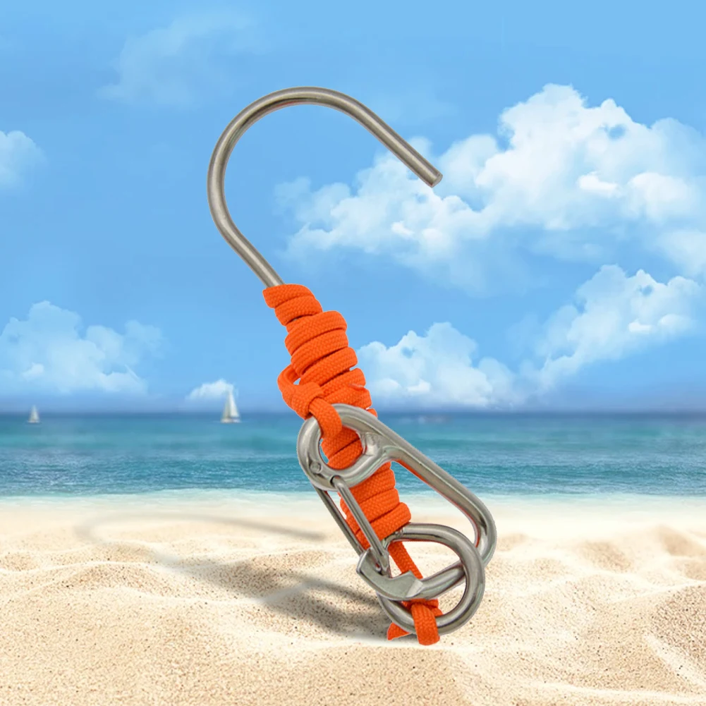 الغوص الشعاب المرجانية هوك 120 سنتيمتر دوامة لفائف الحبل الغوص الفولاذ المقاوم للصدأ هوك واحد الغوص الانجراف الشعاب المرجانية هوك للأنشطة المائية