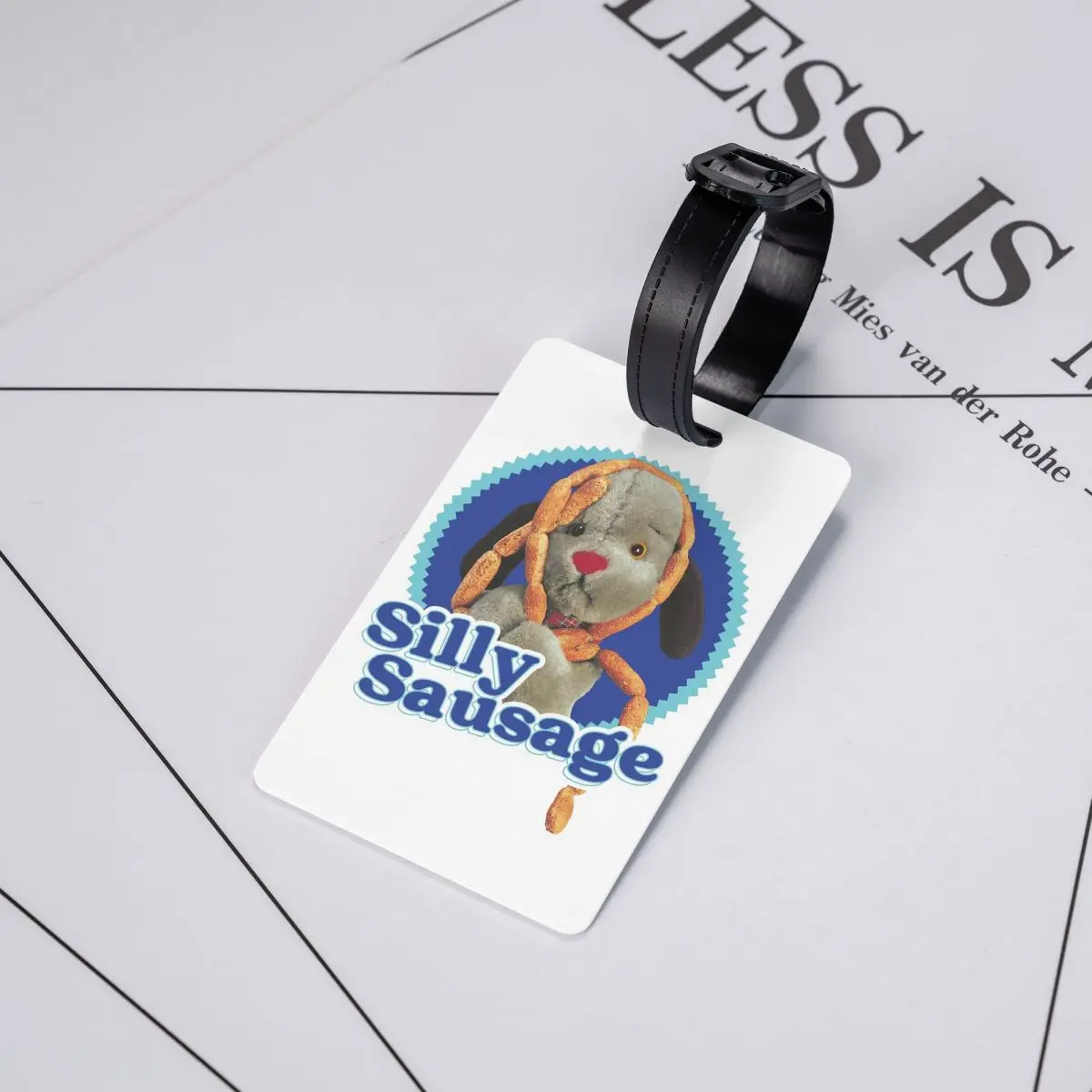 

Sooty Sweep Silly Sausage Luggage Tags Suitcase Accessories Travel Baggage Boarding Tag Label Holder ID Name Address
