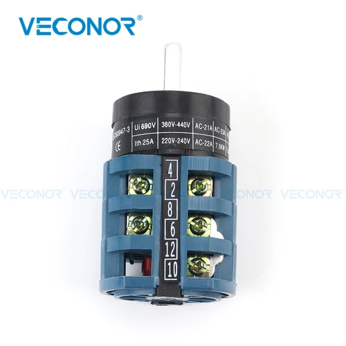 Imagen 2 del producto Interruptor de marcha atrás hacia adelante 25A 220/380V para máquina cambiadora de neumáticos de coche, pieza de repuesto, Pedal de mesa giratoria, interruptor de Motor para Unite Puli