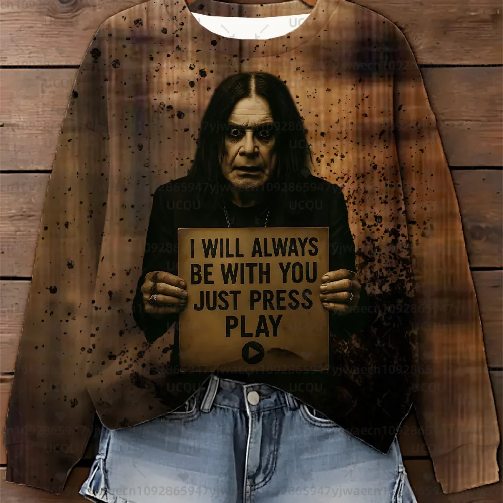 الرجال النساء البلوز Ozzy Osbourne المغني طاقم الرقبة عادية ثلاثية الأبعاد طباعة التعادل صبغ البلوز الهيب هوب القمم البلوفرات