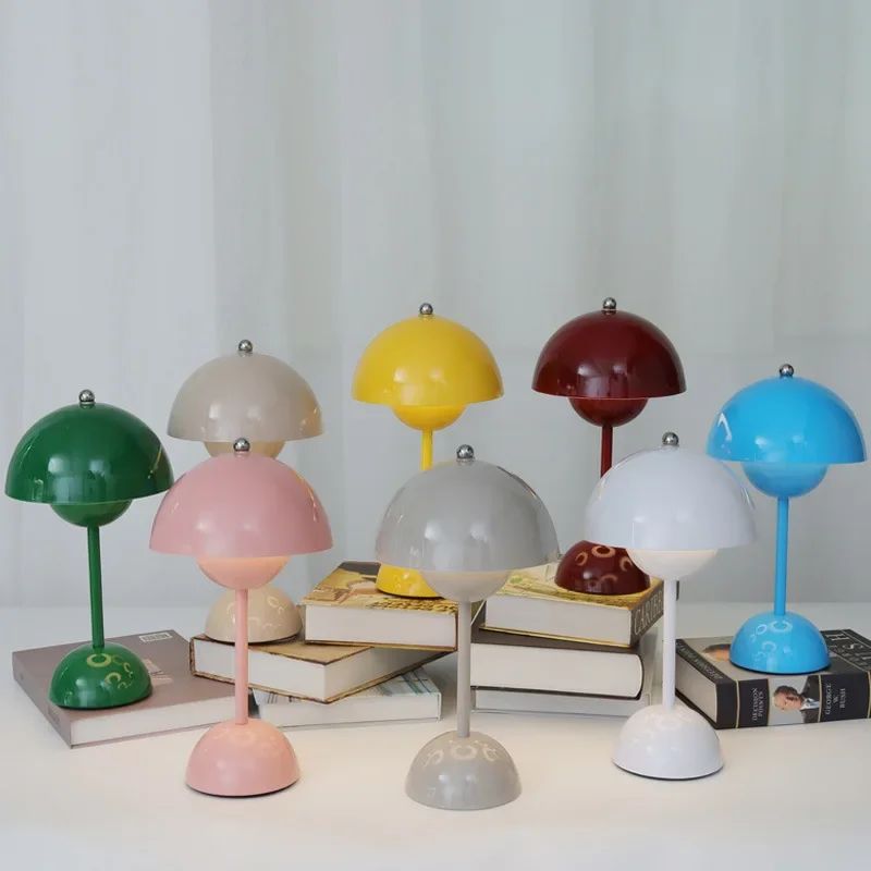 

Nordic Danish Classic Mini Lamp Bedside Lamp Atmosphere Lamp Online Celebrity Macaroon Rechargeable Small Desk Lamp.