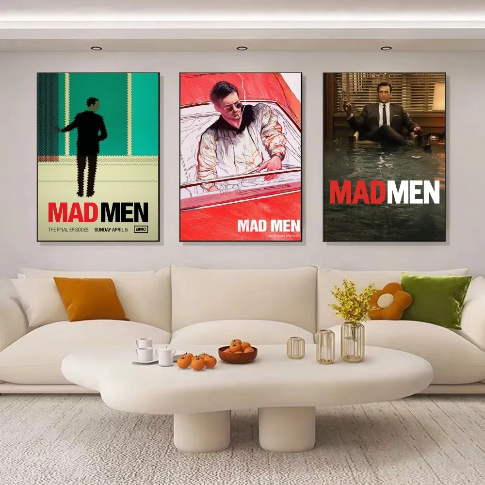 Mad Men Movie Poster Posters Kraft Paper Vintage Poster Wall Art Painting Study Aesthetic Art Small Size Wall Stickers