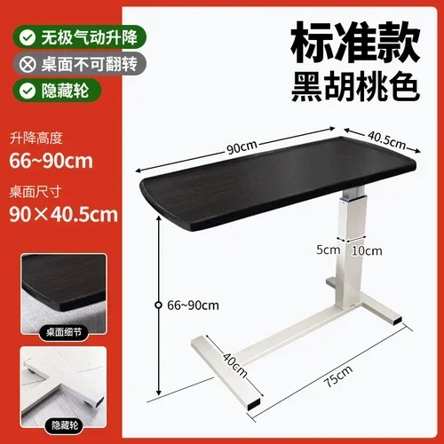 Comodino mobile con ruote, pieghevole pneumatico per letti domestici