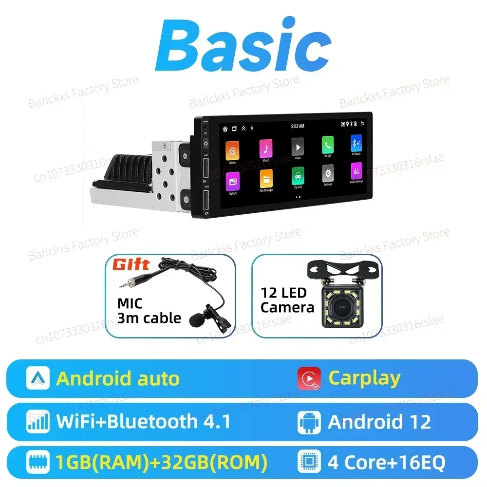 CarPlay Android Autoradio 1 Din Head Unit voor Renault Twingo II 2007-2016 Autoradio met Navigatie BT Multimedia