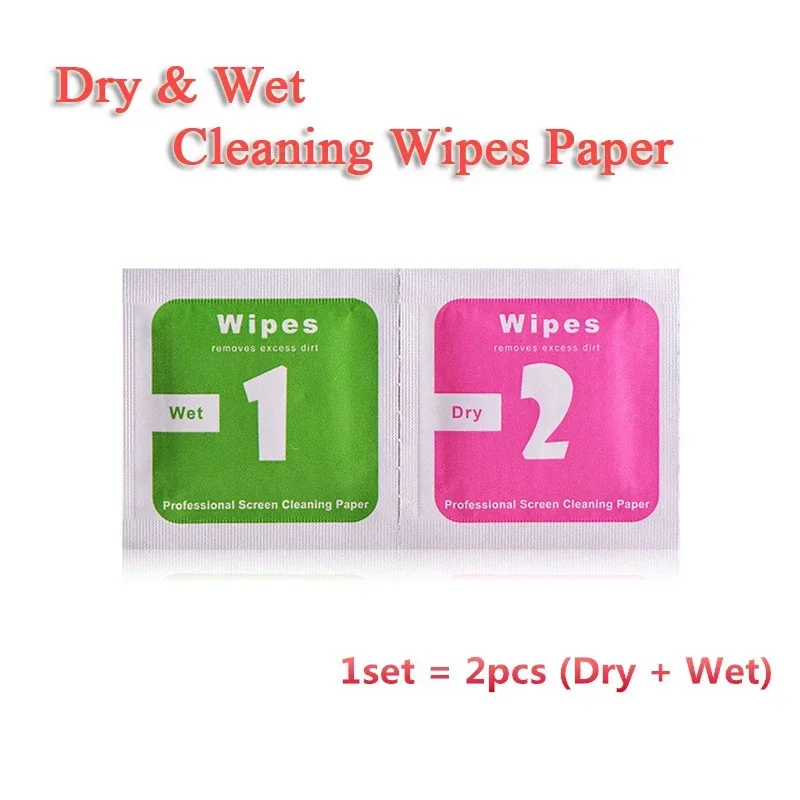 100pcs/50sets Disposable Screen Cleaning Wipes Paper for Camera Lens Phone LCD Screen Dust Removal Tool Cleaning Wipes Paper Set