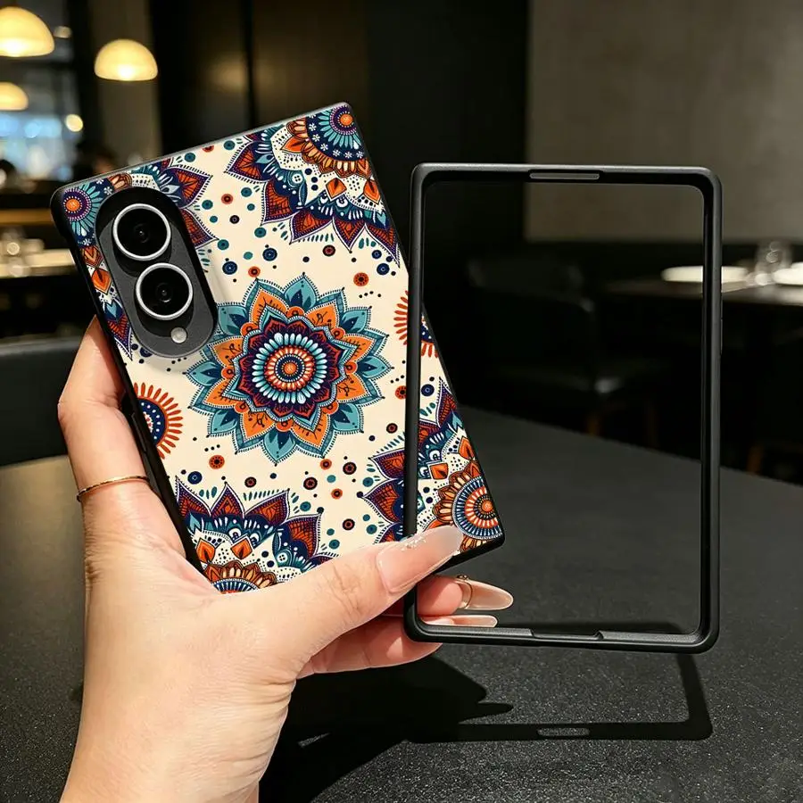 Cartoon Mandala Art Luxury Phone Cover Case for Samsung Galaxy ZFold8 ZFold Wide Z Fold8 Wide Z Fold 8