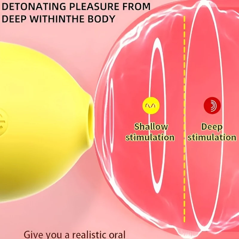 Clit Sucker Sucking Lemon Vibrators 10 Power Suction Love Egg Nipple Stimulator Adult Sex Toys Female Masturbator Women's Spring - Image 3