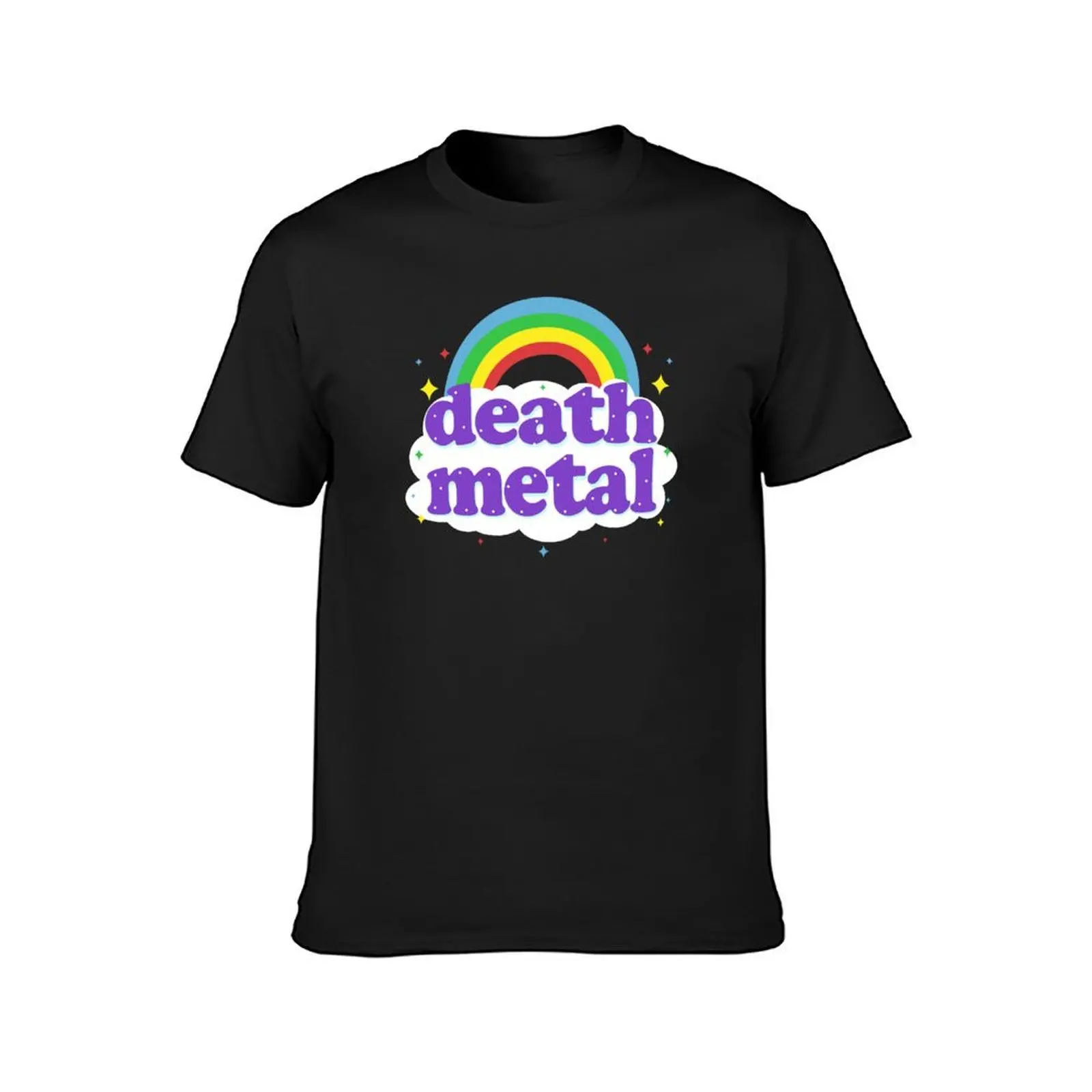 death metal rainbow - cute hot topic design pastel goth T-Shirt heavyweights vintage clothes T-shirts for men cotton