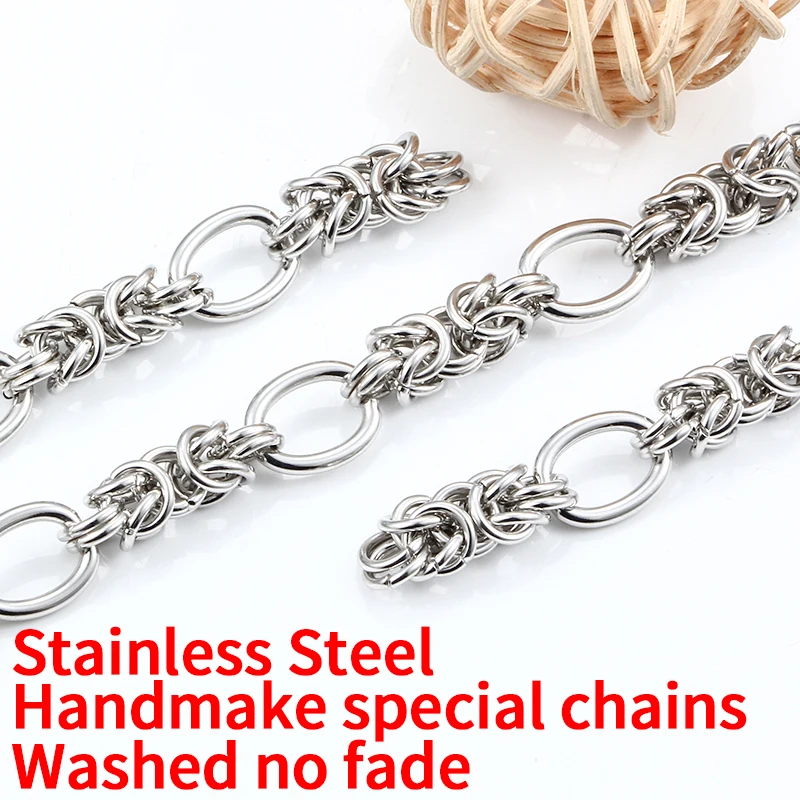 1Meters Stainless Steel 10mm Knot Chains For Jewelry Making Supplies DIY Charms Necklace Bracelet Accessories Findings Not Fade