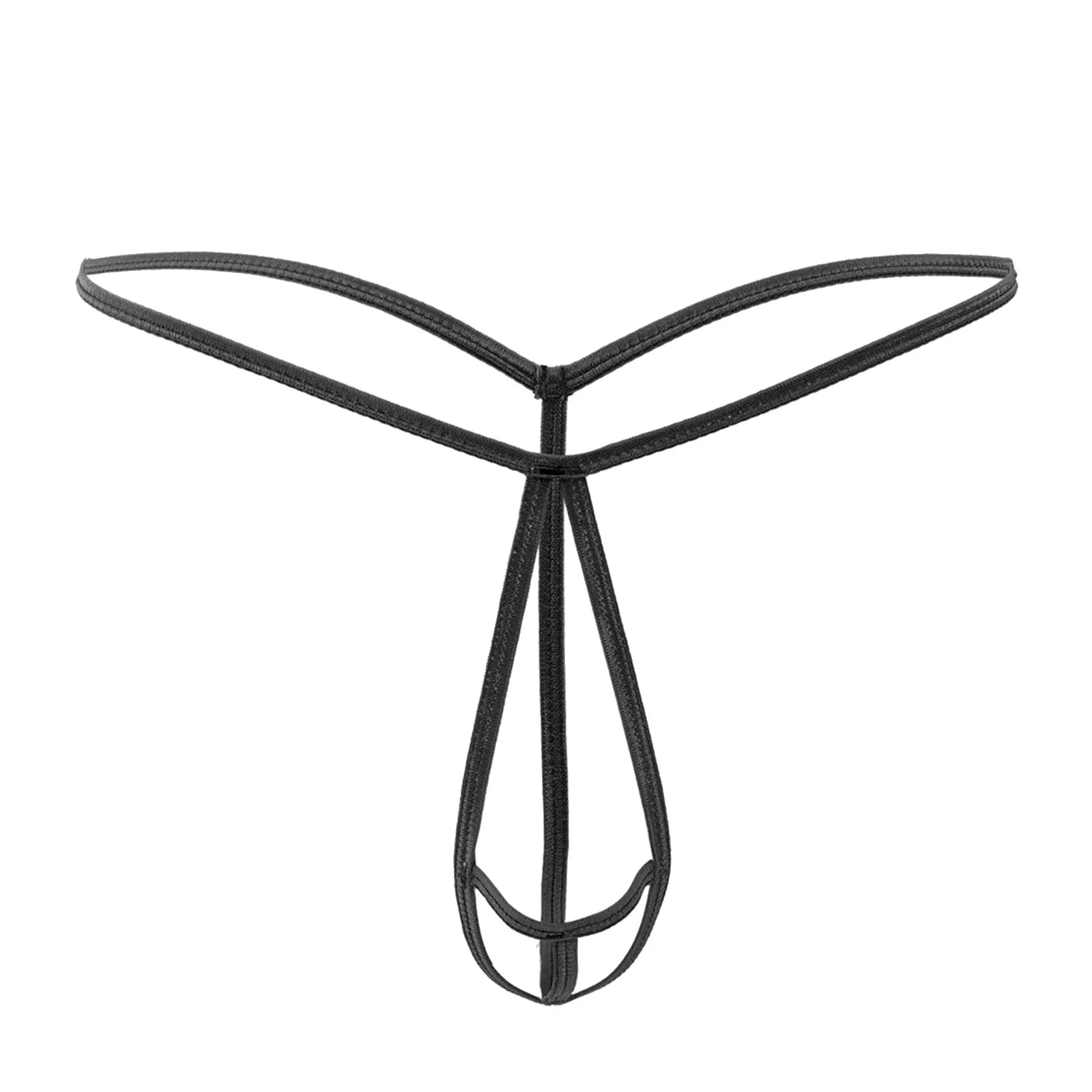 Mens Personality Fashion Casual Sexy Mini Thong Hollow Ribbon Underwear T Pants Snap Eligible Meat