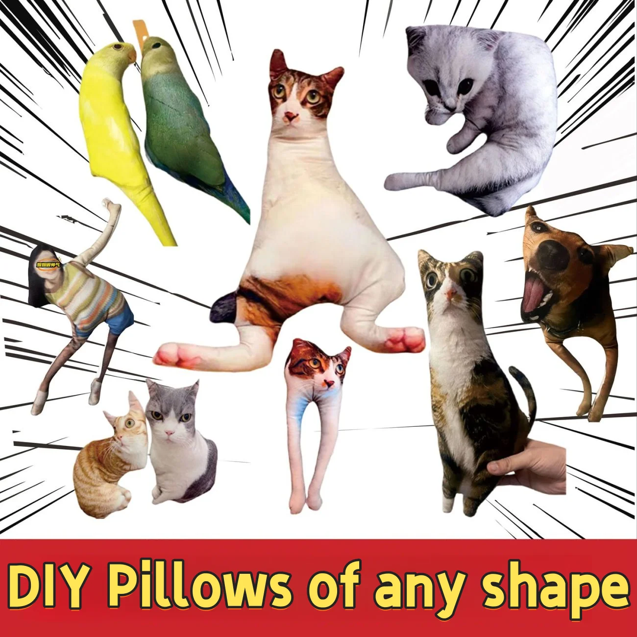 

Custom Funny Ugly Doll Pillow - Personalized pillow made from photos, can create pets and people - perfect as a prank gift