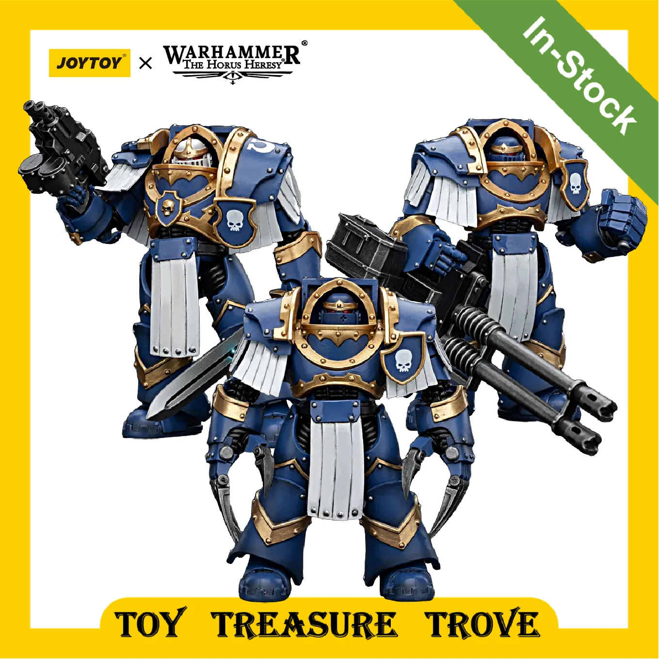 

[IN STOCK] JOYTOY 1/18 Action Figures Warhammer 30K Uitramarines Cataphractii Terminator Squad Anime Figure Toy