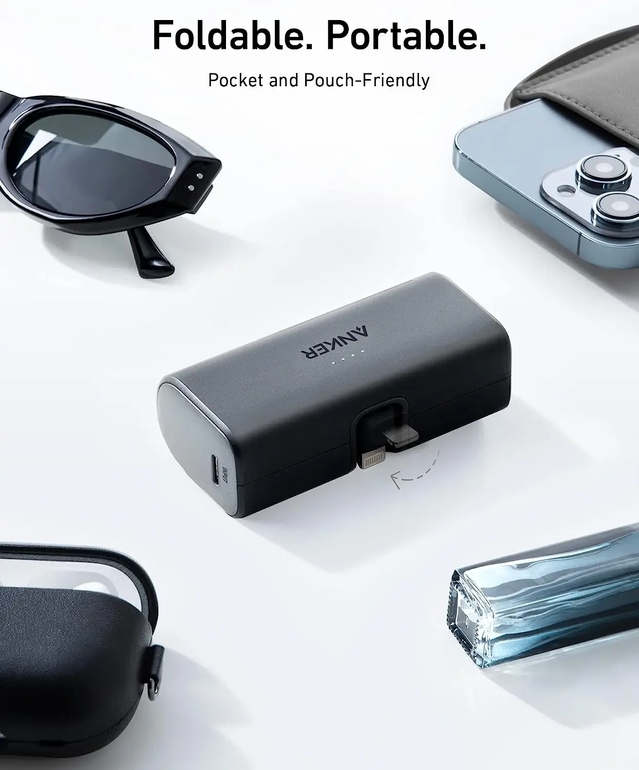 Anker A1645 Nano Mini Power Bank 5000mAh Portable Charger 22.5W USB-C Connector Spare Battery for iPhone 15 14 13 12 11 Pro Max