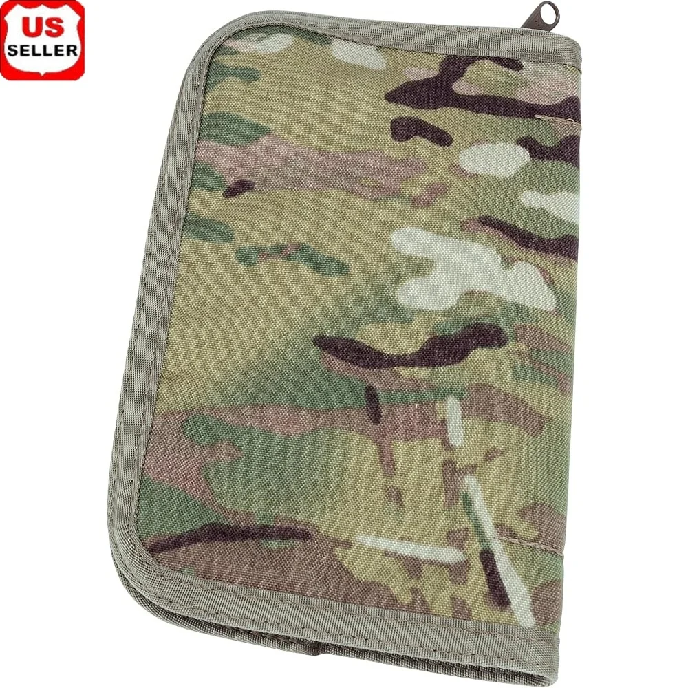 

Weatherproof CORDURA Fabric Notebook Cover MultiCam 5 1/2 x 8 1/2 Rugged Zipper Closure Internal Pockets Writing Instruments
