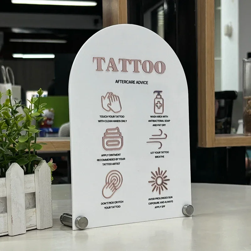 

Tattoo Aftercare Tips Acrylic Mirror Sign Tattoo Aftercare Advice Acrylic Wall Sign Studio Sign Tattoo Sign