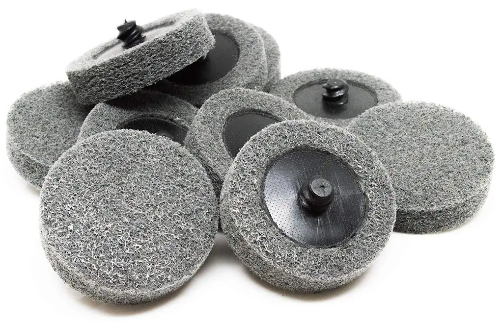 

2 Inch Silicon Carbide Sanding Discs, Quick Change Polishing Wheels for Drill & Die Grinder - 10 Pack (Grey)