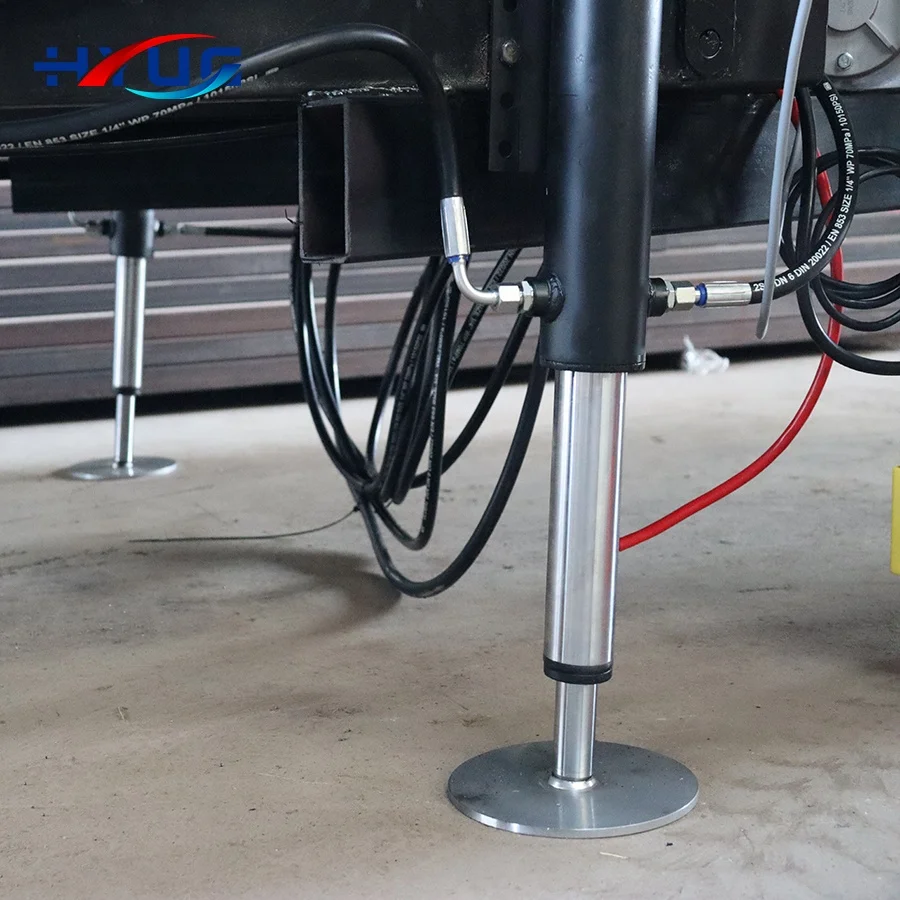 Telescopic Hydraulic Cylinder, Double Acting Steel Cylinder for RV Auto Leveling System, Heavy Duty Outrigger Jack for Motorhome