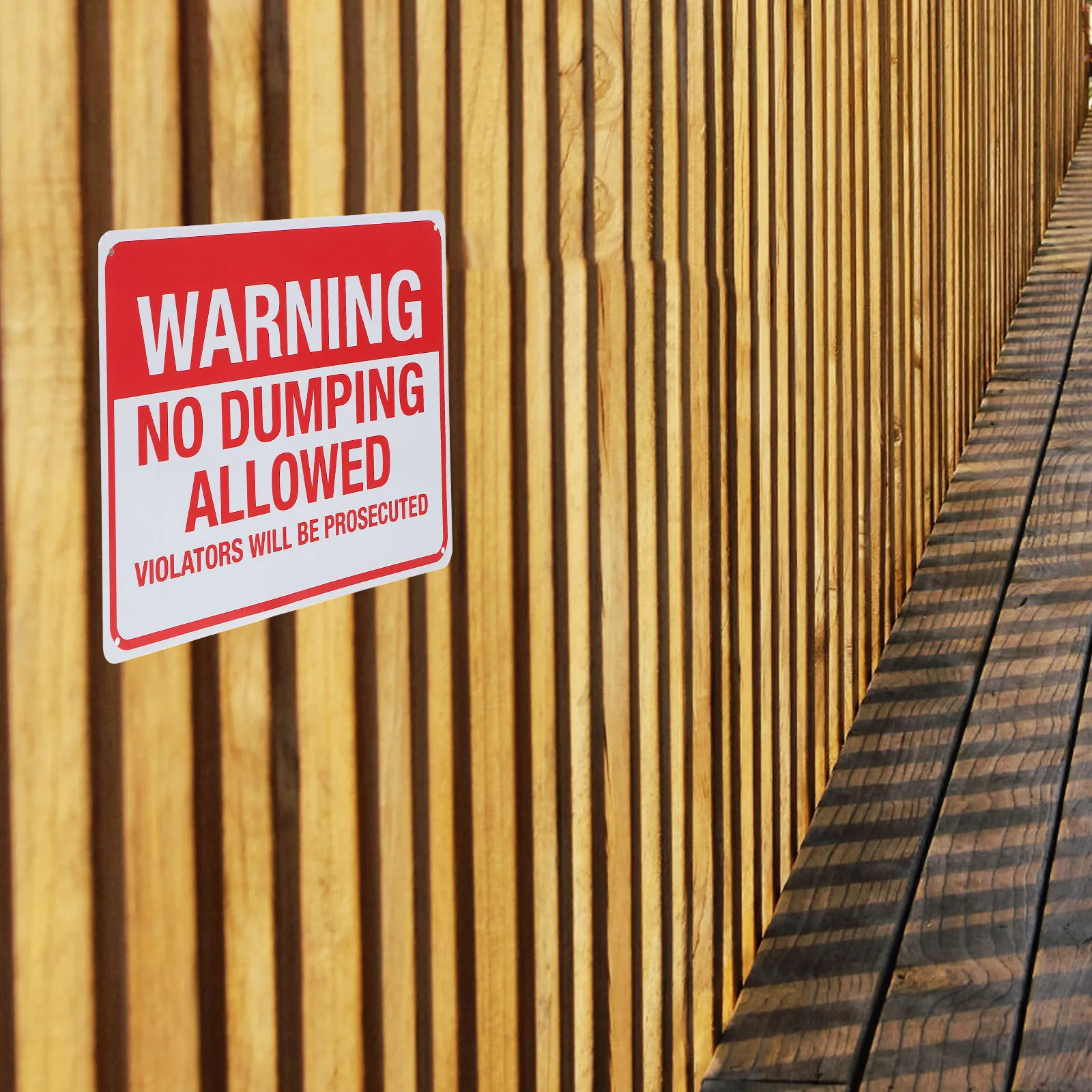 No Dumping Warning Sign Iron Material High Visibility Legal Protection Household Safety Product Traffic Security Caution Sign