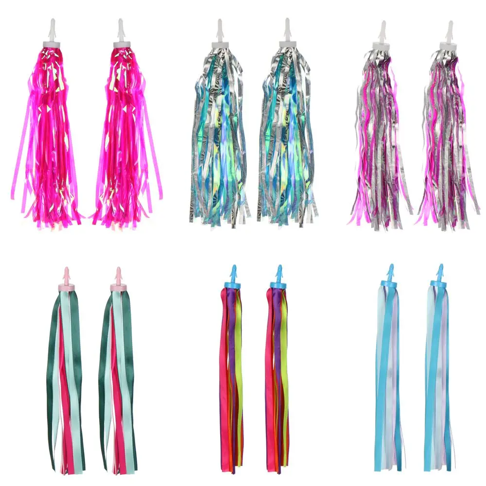 2pcs New Kids Girls Boys Outdoor Tricycle Handlebar Tassels Bike Bicycle Decoration Streamers Tassel Scooter Parts