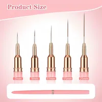 Ensemble de pinceaux pour Nail Art, 5 pièces, Kits de pinceaux pour ongles en Gel UV, ligne à rayures françaises, peinture, dessin, stylo à fleurs, outil de manucure professionnel 3