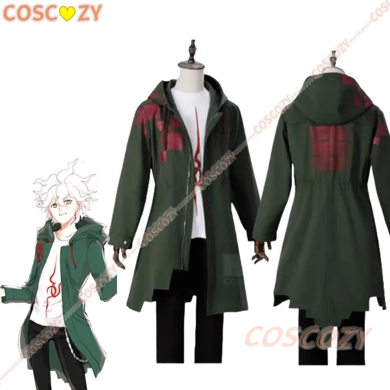أزياء CyAnime Super Danganronpa 2 Nagito Komaeda التأثيرية سترة شعر مستعار أزياء الهالوين بدلة ملابس على شكل شخصية أنيمي