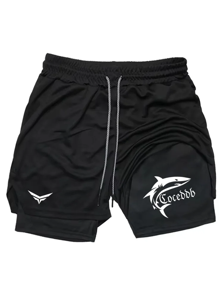 

Men's Anime Hunter x Hunter Gym Shorts Bilayer 2-in-1 Breathable Quick-drying Absorb Sweat Sports Short Gym Jogging Pantsdf0407