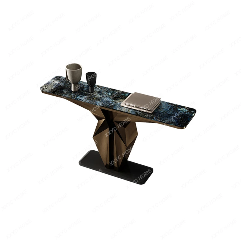 Console Tables Home Decoration High-End Microlite Stone Plate Stainless Steel Art Console