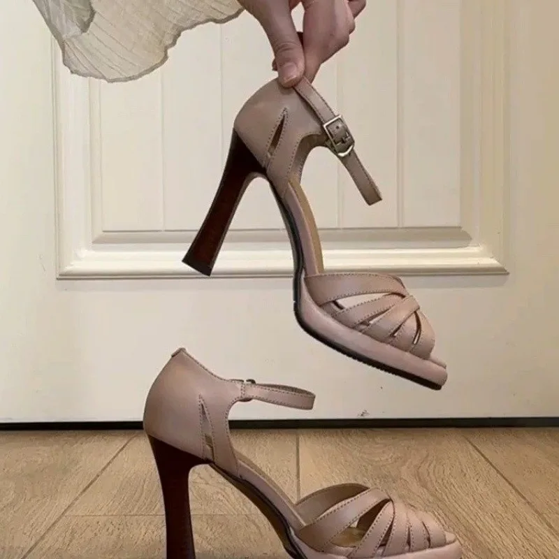 

Fashionable Fish Mouth High Heels Slim and Versatile 2026 New Hollow Fashion Sandals