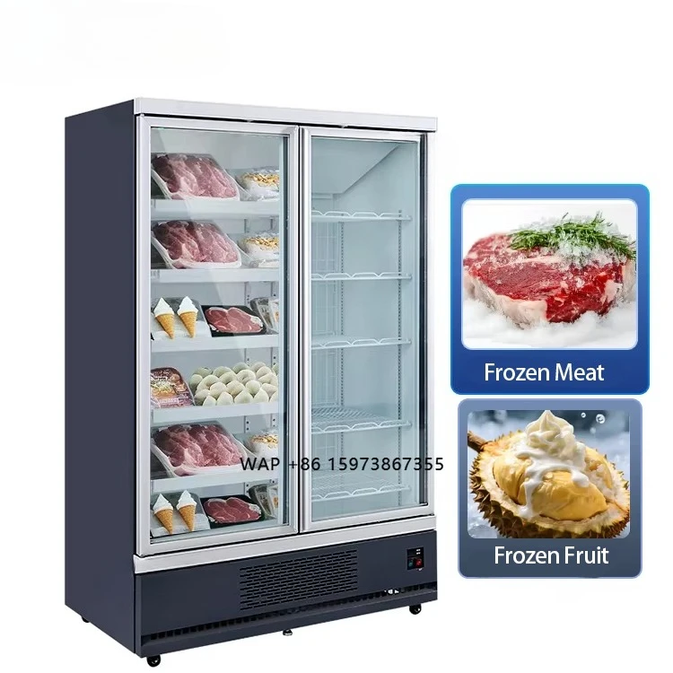

Stainless Steel Vertical Freezer Air-Cooled Display Cooler Chiller Refrigerator for Hotels Kitchens Commercial